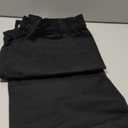 Eddoyee Womens Wide Leg Cropped Pants High Waisted Casual Pants Elastic Waist Ankle Pants (X-Large, Black)