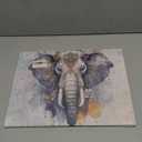 Retro Elephant Wall Art - Vintage Animal Themed Canvas Framed Poster - 15" x 11.4" for Home, Farmhouse, Bedroom, Kitchen, Living Room (Multi 0508)