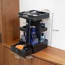 Cologne Organizer for Men,3 Tier Perfume Stand,360 Rotating,Felt Lining Drawer + 3 Compartments,Fit for Different Size/Shape Cologne,Display Holder/Watch/Jewellery,Gift for Husband/Father,Black