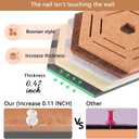 10 Pcs Hexagon Bulletin Board,11.8x10.23x0.47inch Self-Adhesive Felt Bulletin Board Tiles Pinboard Boho Home Office Wall Decor Pin Display Boards for Vision Photo Memo (40 Push Pins,10 Clips,10 Hooks)