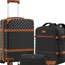 Coolife Luggage Set Suitcase Carry On Luggage PC Hardshell Luggage TSA Lock Spinner Wheels Telescopic Handle