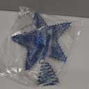 Aoriher 20 Light 10 Inches Christmas Star Tree Toppers Battery Operated Tree Topper with 20 Mini LED Lights for Christmas Holiday Seasonal Decoration (Blue)