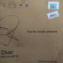 VECELO Saucer Chair for Adults, Folding Moon Chair with Metal Frame, Faux Fur for Bedroom, Living Room, Dorm Room, Apartment, Grey