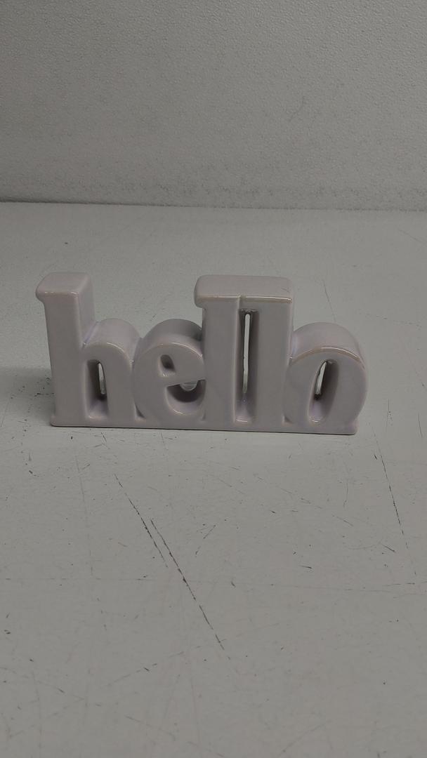 CERAMIC SIGN HELLO 3PCS