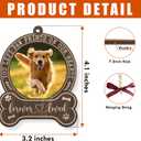 Dog Photo Frame Memorial Ornaments 2026 - Passing Away, Remembrance, Memorial Gifts for Loss of Dog - Pet Loss, Pet Sympathy, Forever Loved Personalized Picture Gift (Dog With Bone)