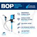 Macnaught BOP20 Battery Powered 5 Gallon Bucket Oil Transfer Pump kit. Everything Needed to Pump Oil, ATF or Coolants.