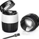 DEPAD 3-in-1 Pill Crusher and Pill Cutter, Pills Crusher Fine Powder with Stainless Steel Grinding Head, Pil Grinder with Storage for Tablets, Cutter Splitter for Small and Tiny Pills (2.2 x 2.2 x 3.2, Black)