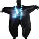 Black Light-Up Inflatable Megamorph Blow Up Costume - One Size fits Most