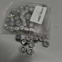 3/8"-16 Nylon Insert Lock Nuts 40pcs SAE 304 Stainless Steel Nylon Locknuts Hex Lock Nuts Reusable Anti-Loose Corrosion-Resistant for DIY Home Automotive Industrial
