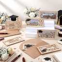 Wenqik 8sets/16pcs Graduation Money Holder Graduation Cash Gift Bulk Wooden Envelope Box DIY Money Envelope Wallet Congrat Grad Wood Card Cash Holder Decor for 2026 College High School Grads Favor