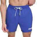 Starter Men's Quick Dry Stretch Volley Swim Trunk (Blue, M)
