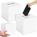 Tytroy White Money Box Wedding Reception Decoration Wishing Well Party Favor (2 pc)