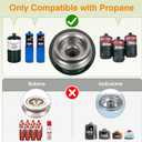 ODSD 2 Burner Camping Stove with Windshield, 20000 BTU Propane Camp Stove, Portable Folding Gas Stove, Camping Essentials Gear Includes Frying Pan, Coffee Stand & Carry Bag, Orange