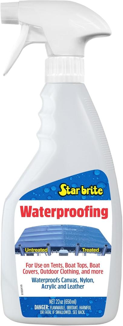 STAR BRITE Waterproofing Spray, Waterproofer + Stain Repellent + UV Protection for Boat Covers, Car Covers, Bimini Tops, Tents, Jackets, Backpacks, Boots, Awnings, Patio Covers & More
