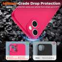 SUPFINE Designed for iPhone 15 Case,Premium Liquid Silicone with [Soft Anti-Scratch Microfiber Lining][Upgraded Camera Protection] Slim Shockproof Protective Phone Case for Men Women Girls,Hot Pink