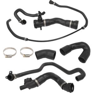 Radiator Coolant Water Hose Pipe Kit (7 Hoses) for 2007-2011 E90 128i 328i 325i N51B30A Engine, Replace 11537545890 1712761851 17117524710