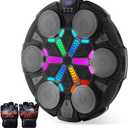 Music Boxing Machine for Adults and Kids, Smart Bluetooth Boxing Training Equipment with Gloves & Rhythm Games,Wall Mounted Boxing Mchine for Home,Office, Gym (Black)