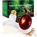 Reptile Heat Lamp Bulbs, 2 Pack 100W Reptile Heat Bulbs UVA Daylight Basking Bulb and Infrared Heat Lamp Red Night Light Bulb Combo for Bearded Dragon Chameleon Turtle Snake Gecko Lizard Chicken Tank