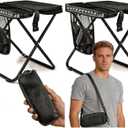 2 Pack 2-in-1 Folding Chair & Backpack Chair Portable Stool with Storage & Adjustable Strap, Heavy Duty 265LBS Small Folding Chair for Outdoor Camping, Fishing, & Hiking