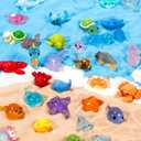 JWAJWY Mini Ocean Animals Figures Tiny Sea Animal Figurines for Aquarium Resin Decor Fish Tank Fairy Garden Dollhouse Potted Plant DIY Crafts,Mini Ocean Animals