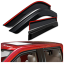 KitsPro Side Window Rain Guards for 2019-2024 Chevy Chevrolet Silverado & GMC Sierra 1500 2500 3500 (ONLY FIT Crew Cab), Gloss Black Tape-On Window Deflectors Vent Visors, Set of 4
