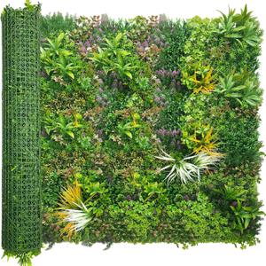 ODTORY Artificial Greenery Grass Wall Panels: 54'' x 120'' UV-Anti Faux Greenery Ivy Privacy Fence Screen Backdrop Boxwood Vine Leaf Hedges for Patio, Balcony, Garden, Green Decor