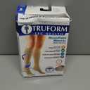 Truform 20-30 mmHg Compression Stockings for Men and Women, Knee High Length, Closed Toe, Beige, Large, 1 Pair