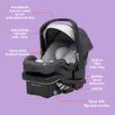 Baby Trend EZ-Lift PRO Infant Car Seat, Dash Midnight Lightweight Premium Carry, Plush Infant Cushioning, Adjustable Harness Support MFD: 03/13/2026