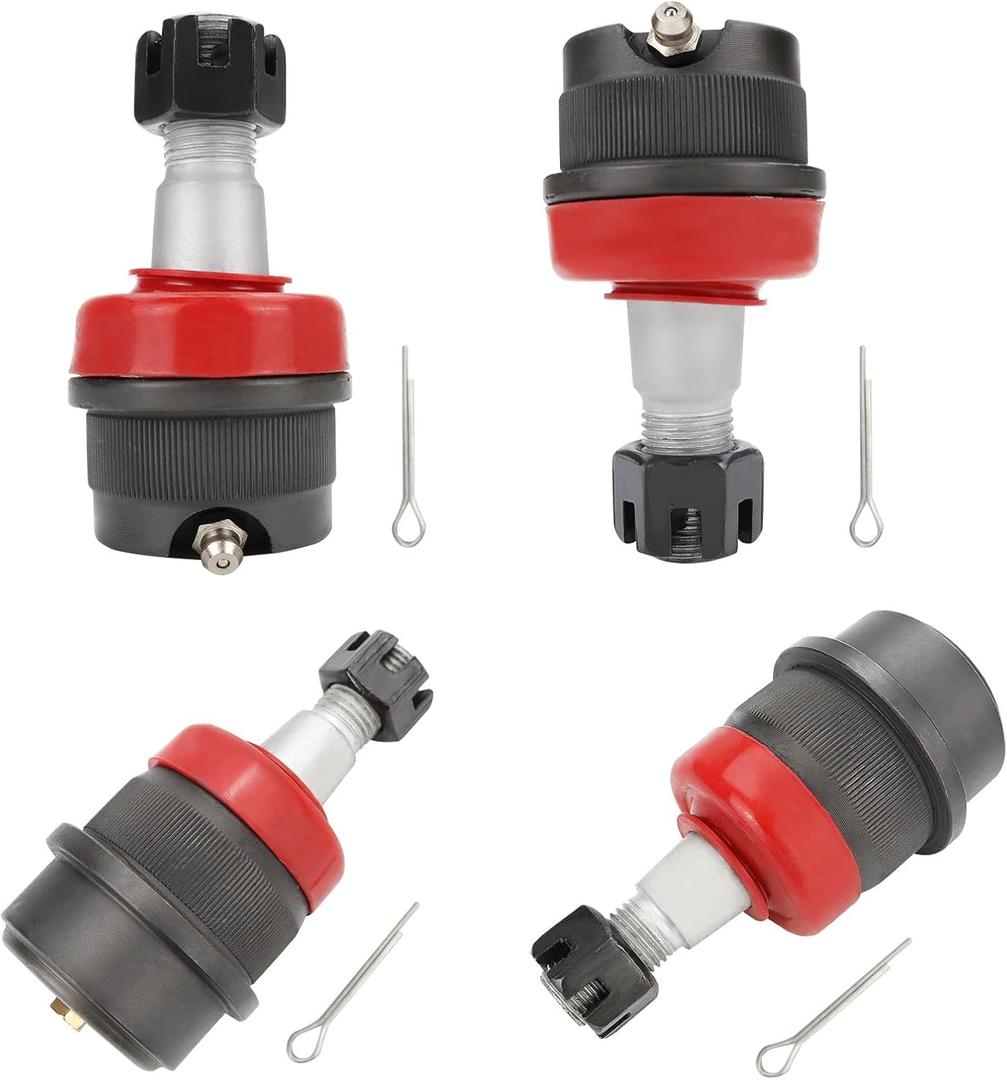 10626 Ball Joints Kit Compatible with Jeep Wrangler JK 2007-2018 Greaseable Fittings 2 Upper & 2 Lower Ball Joints Kits