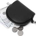 Small Dual Pouch Wristlet Wallet Detachable Mini Zippered Coin Purse Compact Design