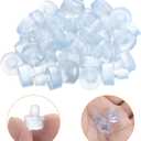 3 x uxcell 56Pcs Glass Table Top Bumpers with Stem, 5.5mm/0.22Inch Clear Rubber Bumper Grippers Anti Collision Slip Glass Table Spacers for Patio Table Cabinet Furniture (Fits 1/4Inch Hole)