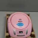 Portable CD Player Boombox with Bluetooth,FM Radio,USB MP3 Playback,AUX-in,Headphone Jack,CD-R/RW and MP3 CDs Compatible,Small CD Player for Home or Outdoor (Pink)