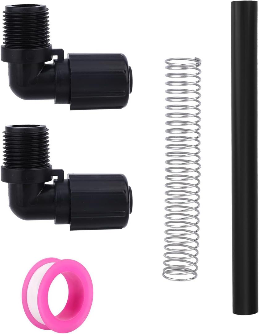 lasuroa 5pcs Pool Chlorinator Parts Compatible with Pentair Rainbow, Includes R172272 1/2" NPT 90-Degree Tube Fitting, R172091 5/8" OD Feeder Tube & R171097 Support Spring for Pentair 320/322