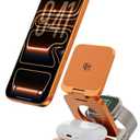 3 in 1 Charging Station for Apple - Qi2.2 25W Magnetic Wireless Charger for iPhone 17/16-12, Apple Watch, AirPods, Travel Fast Charging Foldable Stand with 45W GaN Adapter, Aluminum Alloy Design