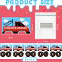 Gueevin 36 Pcs DIY Donut Monster Truck Valentine Gifts 36 Monster Truck Valentine's Day Cards with 36 Resealable Plastic Bags Holiday Exchange Gifts for Craft Favors