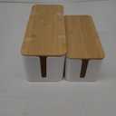 2 Pack Large Cable Management Box  Wooden Style Cord Organizer and Cover for TV Wires, Computer, Router, USB Hub and Under Desk Power Strip  Safe ABS Material and Baby-Pets Proof Lock (White)