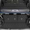 Original 2018-2024 Expedition Cargo Mat & Backrest Mat for Ford Expedition (Not for Max Model) - Custom Fit Trunk Liner and 3rd Row Seat Back Cover All Weather Car Accessories