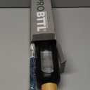 PROBTTL 32 Oz Borosilicate Glass Water Bottle with Time Marker Reminder Quotes, 1 Liter Leak Proof Reusable BPA Free Motivational Water Bottles with Silicone Sleeve and Bamboo Lid (Black)