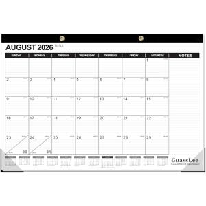 GuassLee Extra Large Desk Calendar 2026, 19 Months Jumbo Desk/Wall Calendar from Jun. 2026 through Dec. 2027, 30 x 20 Inches Hanging Planner with Julian Date, Notes for Home School Office Organizing