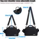 Cwatcun Waist Camera Case DSLR SLR Bag Sling Shoulder Camera Bag Water Resistant Pack for Camera Carrying Case for photographer Hiking Shooting Traveling Men Women