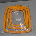 Nurge Square Embroidery Hoop - Plastic Cross Stitch Frame for Needlepoint & Embroidery - Adjustable Craft Hoop - Orange - Set of 3