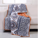 Greenland Home Fashions GL-1510JTHR Medina Throw Blanket Saffron, 50 x 60