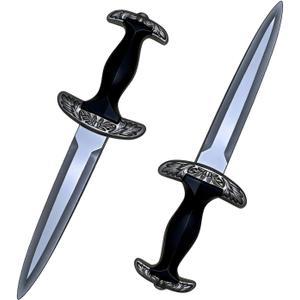 Realistic Fake Sword Foam Knife, 15" Fake Dagger Knife Prop,Medieval Knight Weapons for LARP Costume Halloween