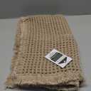 Checkered Bath Mat, Super Absorbent Non Slip Bath Mats for Bathroom Floor 3D Woven Bathroom Mat with Tassels Machine Washable Bathroom Rugs Beside Tub, 18" x 30", Brown