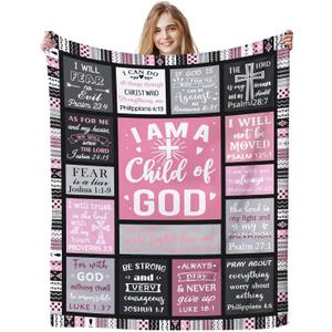 Christian Gifts for Women Faith, Inspirational/Religious/Spiritual Gifts for Adults, Soft Throw Blankets for Women/Men, Personalized Blankets for Adults 40"x 50" (Bible20)