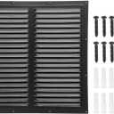 PATIKIL 16"x16" Aluminum Gable Vent, Exterior Wall Outlet Vent Square Soffit Vent HVAC Louver Air Grille with Built-in Screen for House Attic Garage Ceiling, Black