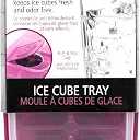 Joie Standard Ice Cube Tray, Covered and Stackable, No-Spill Removable Lid, Pop Open Door for Easy Refills, Keeps Ice Fresh, Freezer Durable, Dishwasher Safe
