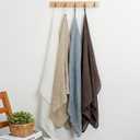 100% Flax Linen Bath Towel 33.5x53 Inches Natural Lightweight Hair Towel for Bathroom Beach Travel,Brown