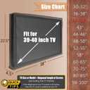 IC ICLOVER Outdoor TV Cover 40 Inch, 600D Heavy Duty Waterproof & Weatherproof TV Protector with Zipper Access & Roll-up Front Flap with Bottom Cover, Television Enclosure for Outside Flat Screen TV