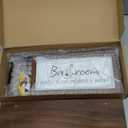 WOPITUES Floating Shelves for Wall Decor Sign, Bathroom Organizers and Storage, Bathroom Shelves Over Toilet with Metal Guardrail-Rustic Brown